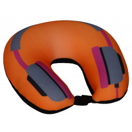 Cestovní polštář podkova oranžová - sluchátka