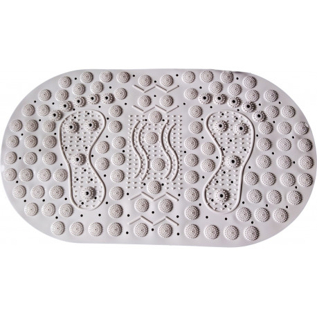 Masážní protiskluzová podložka do koupelny s magnety bílá 70 x 39 cm
