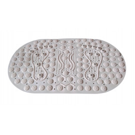 Masážní protiskluzová podložka do koupelny s magnety bílá 70 x 39 cm