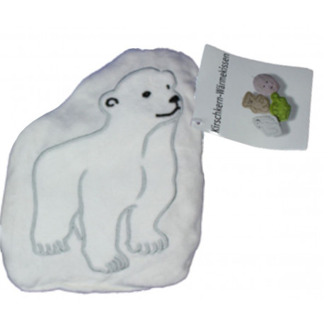 Nahřívací polštářek s třešňovými peckami Lední medvěd