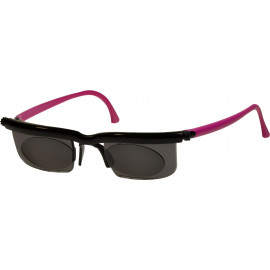 Nastavitelné dioptrické sluneční brýle Adlens, růžové