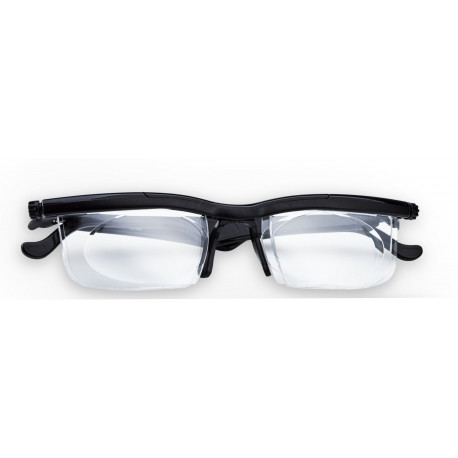 Nastavitelné dioptrické černé brýle Adlens