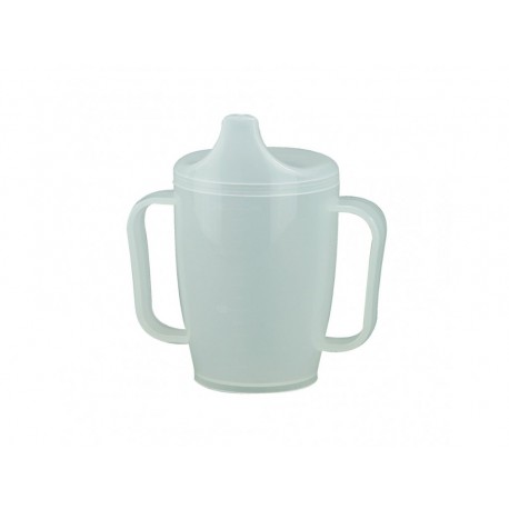 Hrnek s pítkem se dvěma víčky 250 ml, bílý