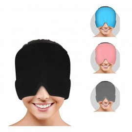 Chladící gelová maska proti migréně a únavě Černá