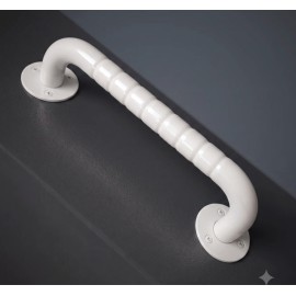 Nerezové koupelnové madlo, 30cm - bílé