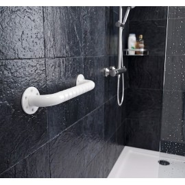 Nerezov&eacute; koupelnov&eacute; madlo, 30cm - b&iacute;l&eacute;